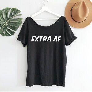 NEW Extra AF Off Shoulder Graphic Spring Tee